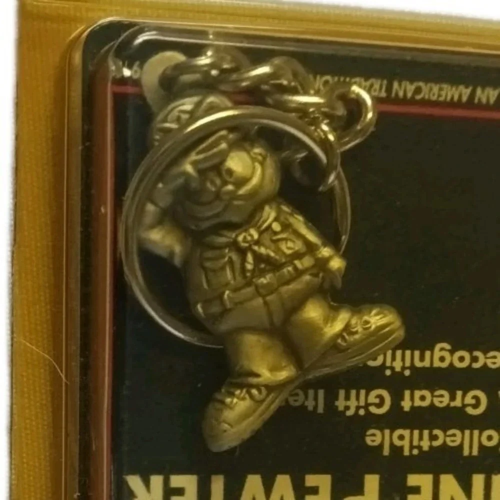 VTG Garfield Cat Keychain Boys Scouts Of‎ America Fine Pewter Key Chain 1996 USA